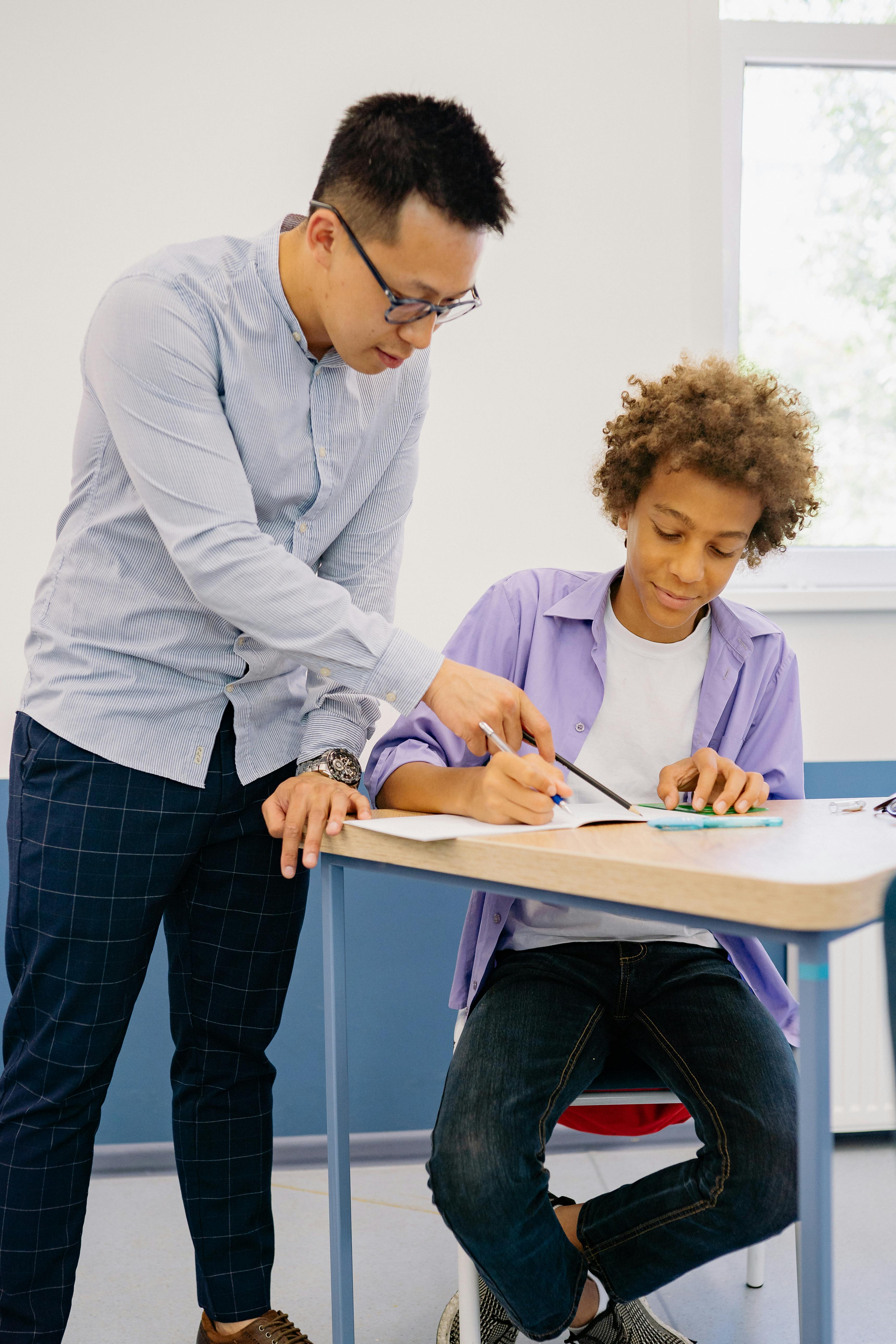 Student receiving personalized instruction